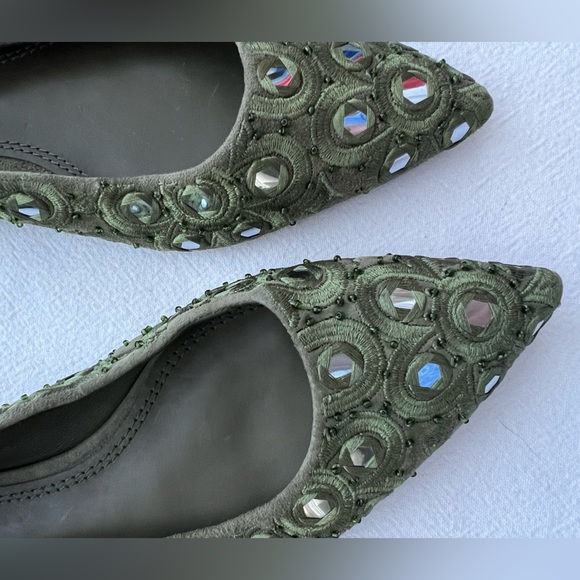 Tory Burch Yasmin Ballet Flat in Olive/Multi Size 6.5 - Picture 7 of 10